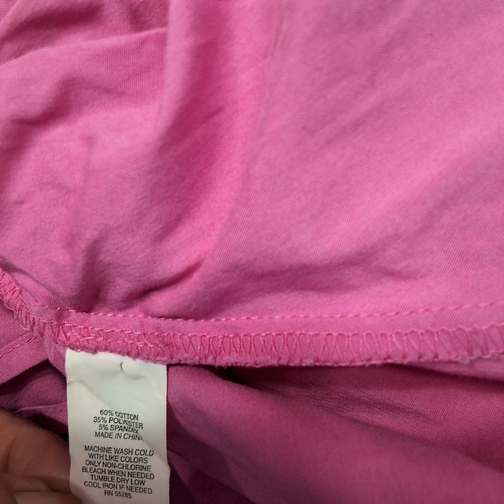 Express Design Studio Top Pink Wrap Shirt Blouse Size L . - Picture 9 of 9